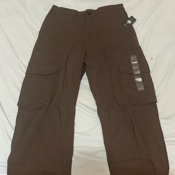 High Rise Baggy Cargo Pant Brown S/P - Picture 1 of 2